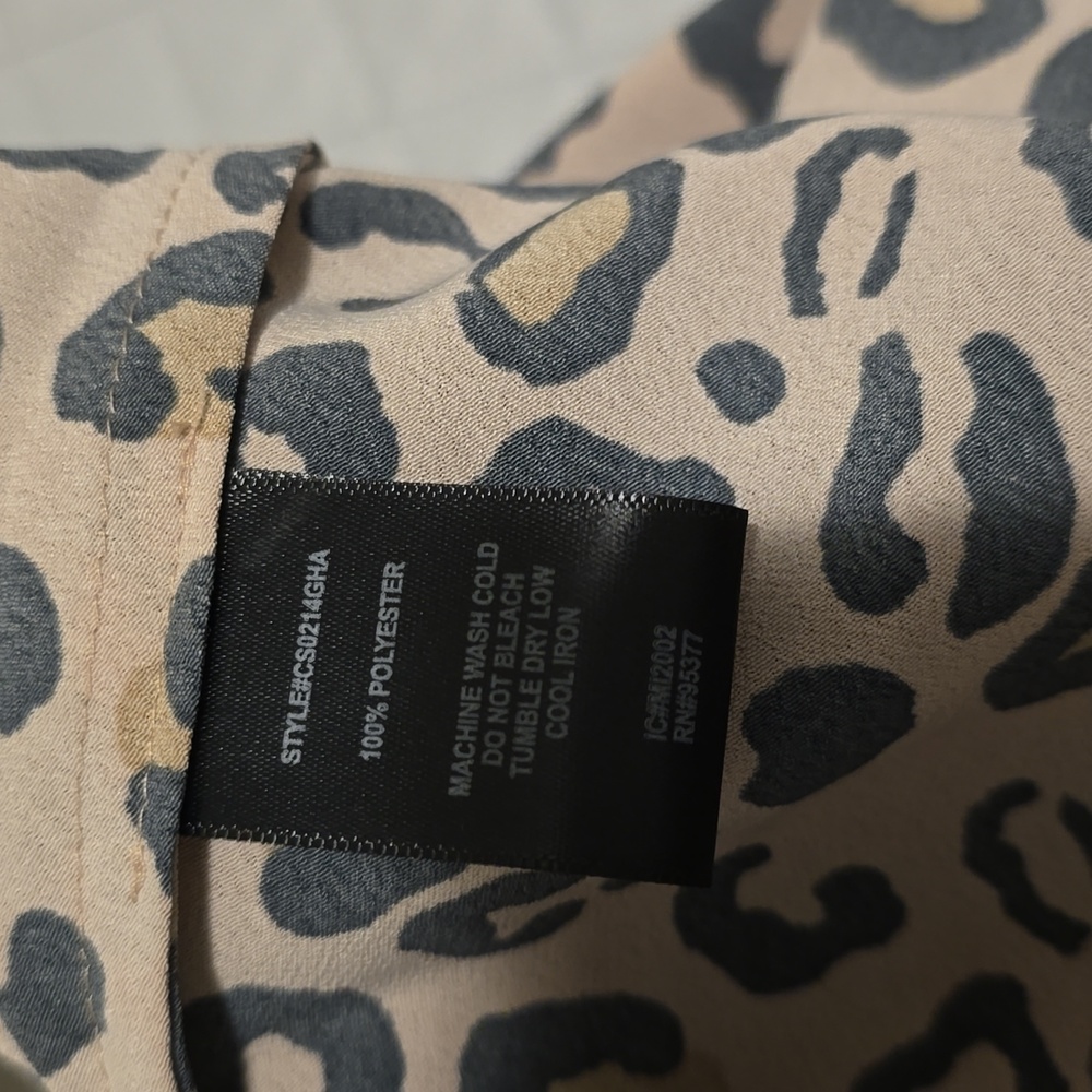 A-Line Leopard Print Midi Slip Skirt - image 3